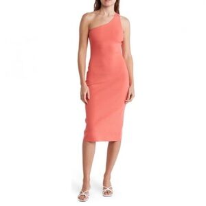 A.L.C. Colby One Shoulder Sheath Dress Rouge Size Small NWT